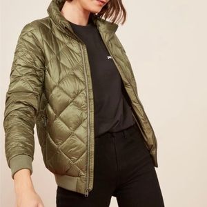 Patagonia Olive Green Quilted Puffer Jacket